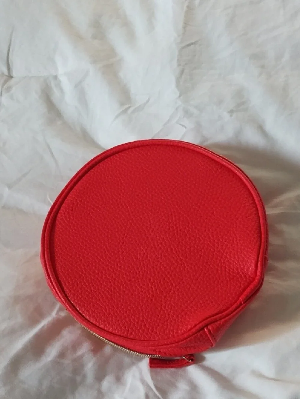 Shiseido Red Round Cosmetic Makeup Bag